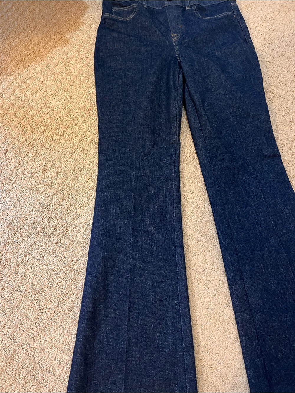 SPANX Dark Indigo Flare Jeans never worn